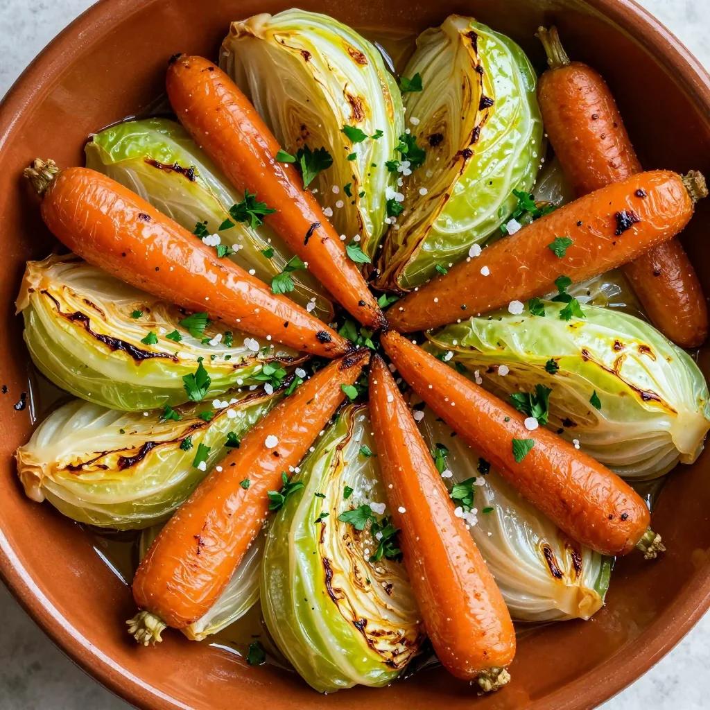 garlic roasted cabbage and carrot medley for easy family dinners