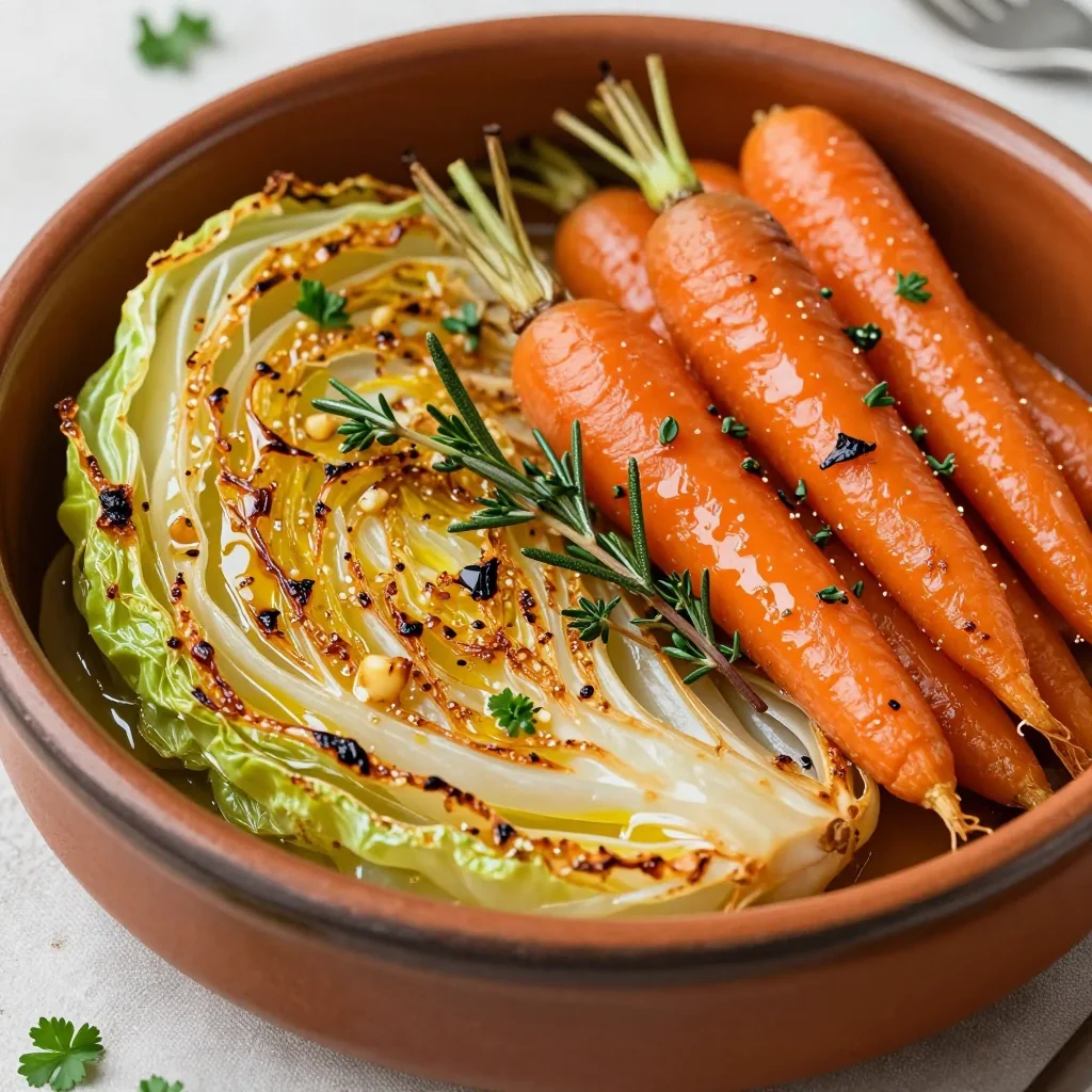 garlic roasted cabbage and carrot medley for easy family dinners
