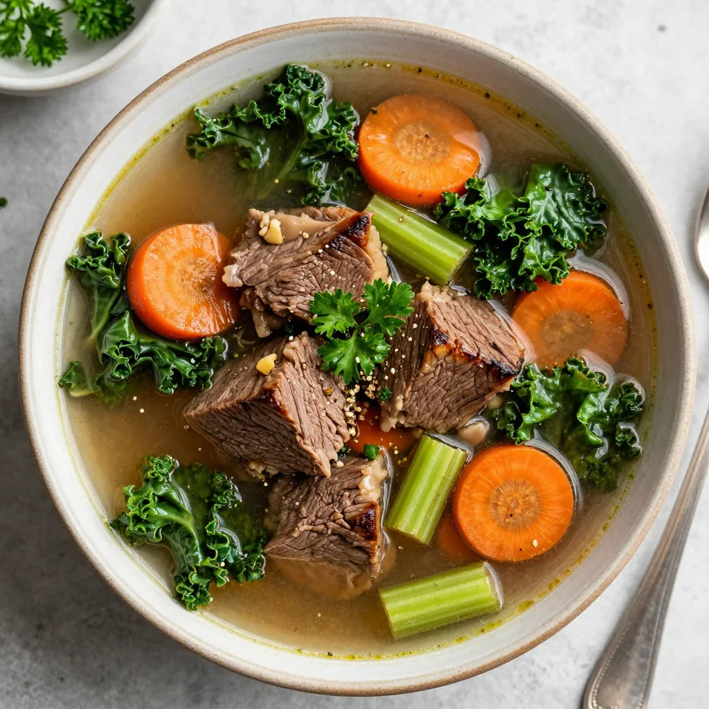 Healthy Hearty Beef and Vegetable Soup for Meal Prep
