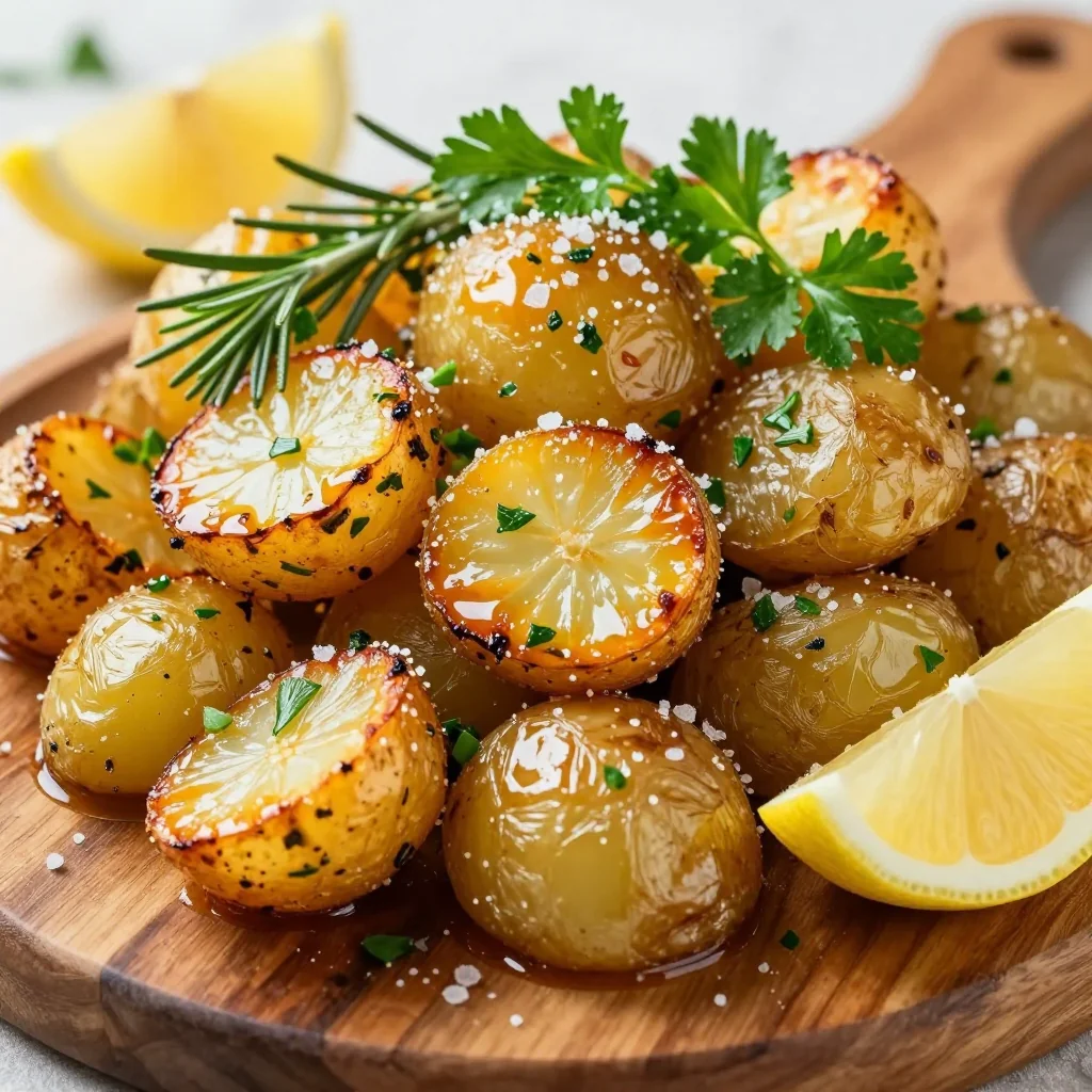 healthy lemon and herb roasted turnips and potatoes