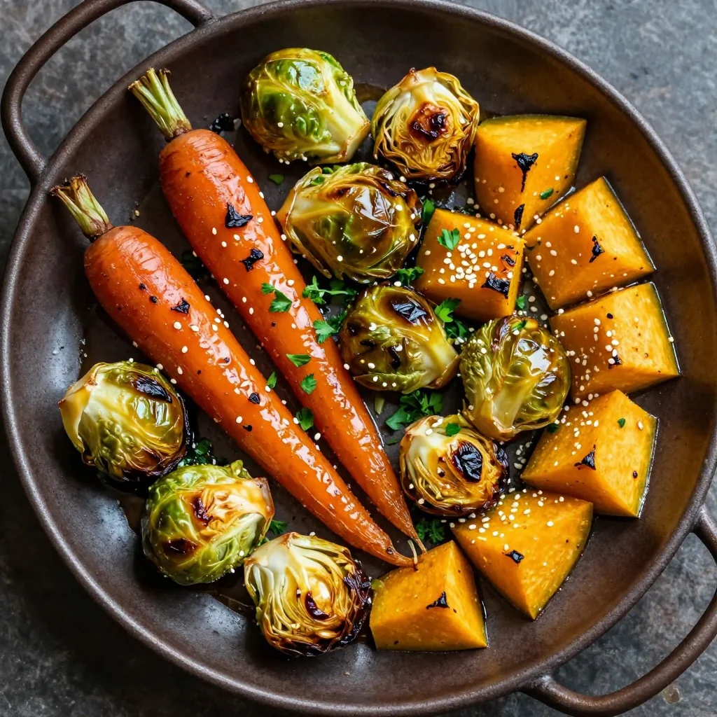 healthy lemongarlic roasted winter vegetables for clean eating