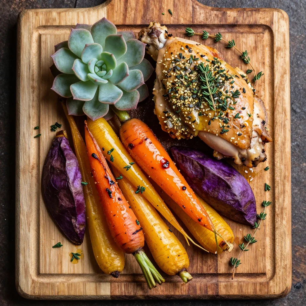 healthy meal prep chicken and roasted root vegetables for busy weeks