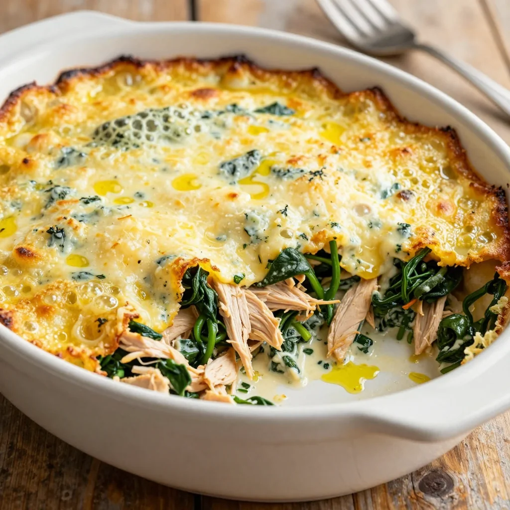 healthy one pot chicken and spinach casserole for clean eating family dinners