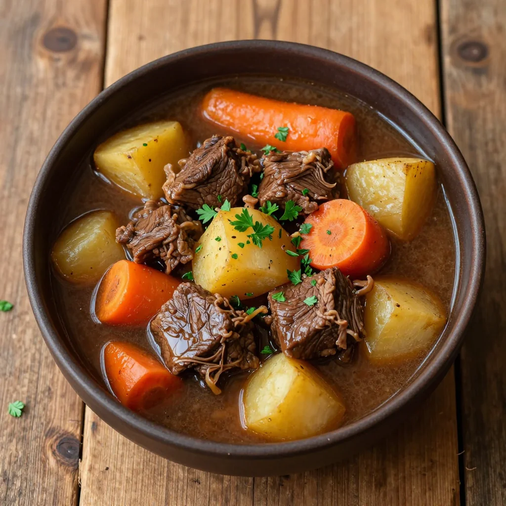 hearty beef and root vegetable stew for warm winter family suppers