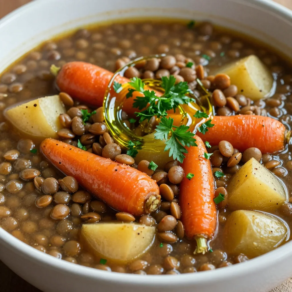 hearty highprotein lentil and root vegetable stew for cold family nights