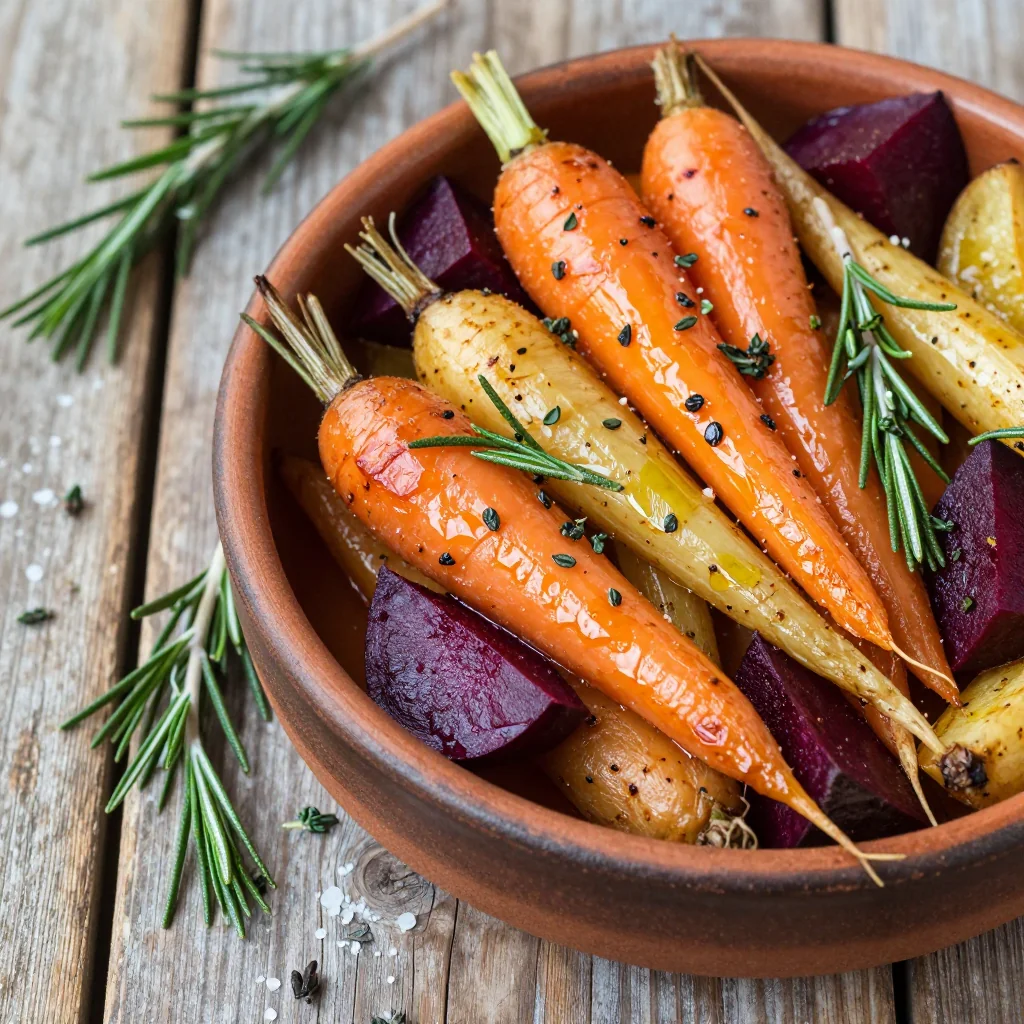hearty roasted root vegetable medley with fresh herbs for family meals