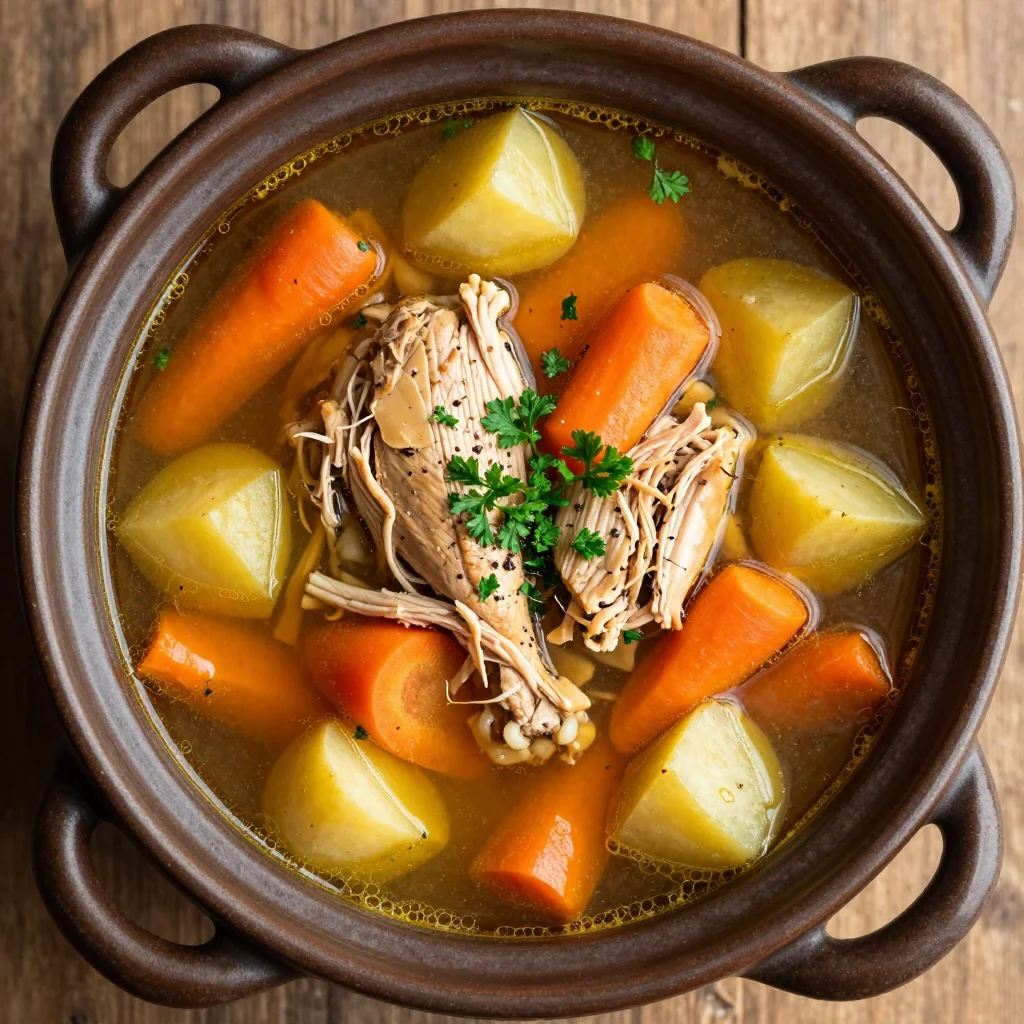 hearty slow cooker chicken and winter vegetable soup for family dinners