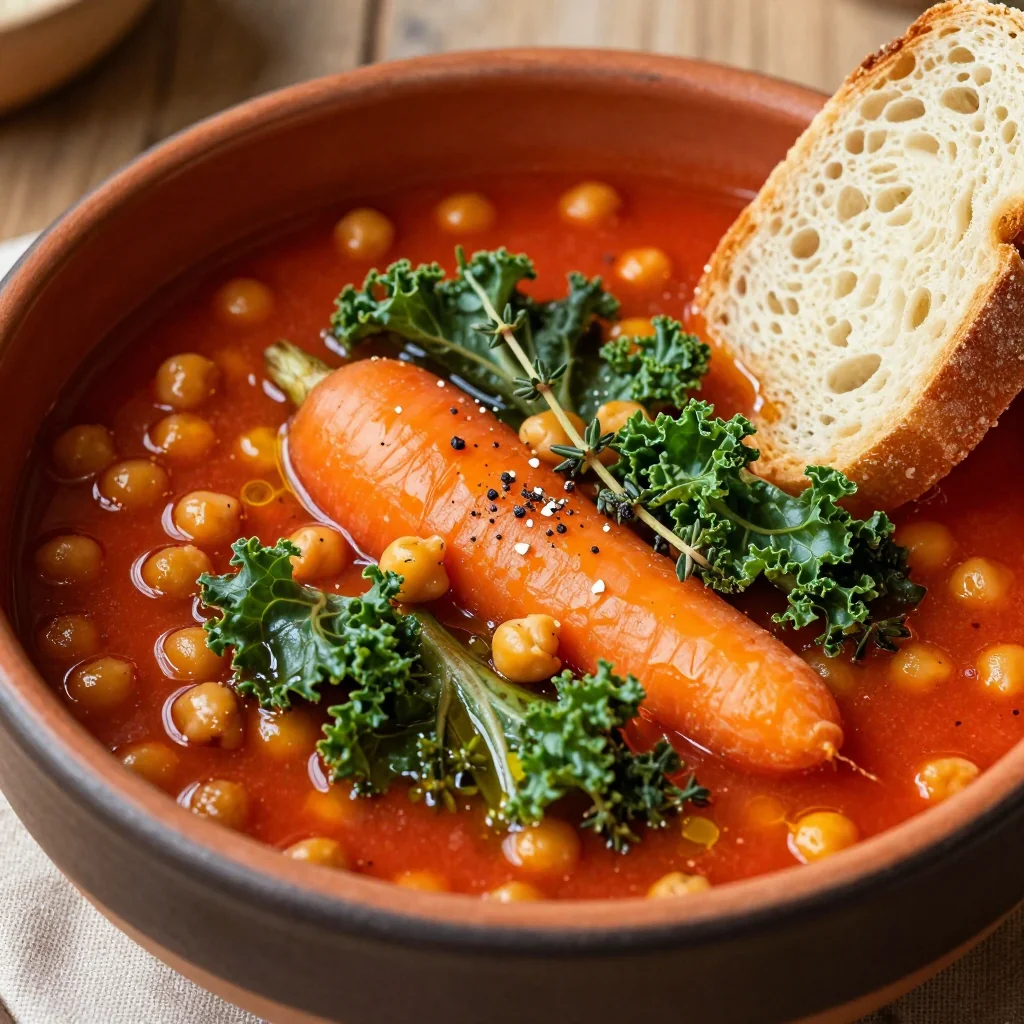 hearty winter vegetable and chickpea stew for cozy family dinners