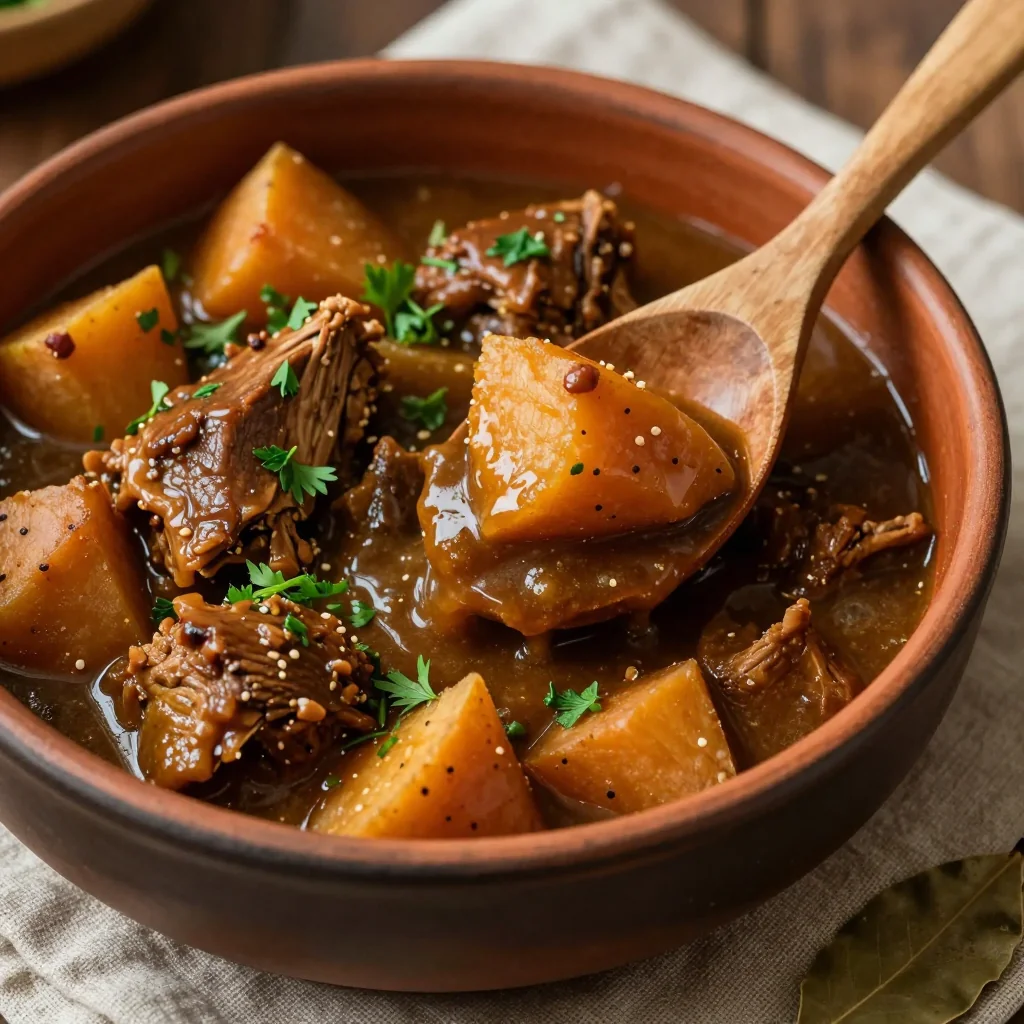 High Protein Turkey and Sweet Potato Stew for Winter Dinner
