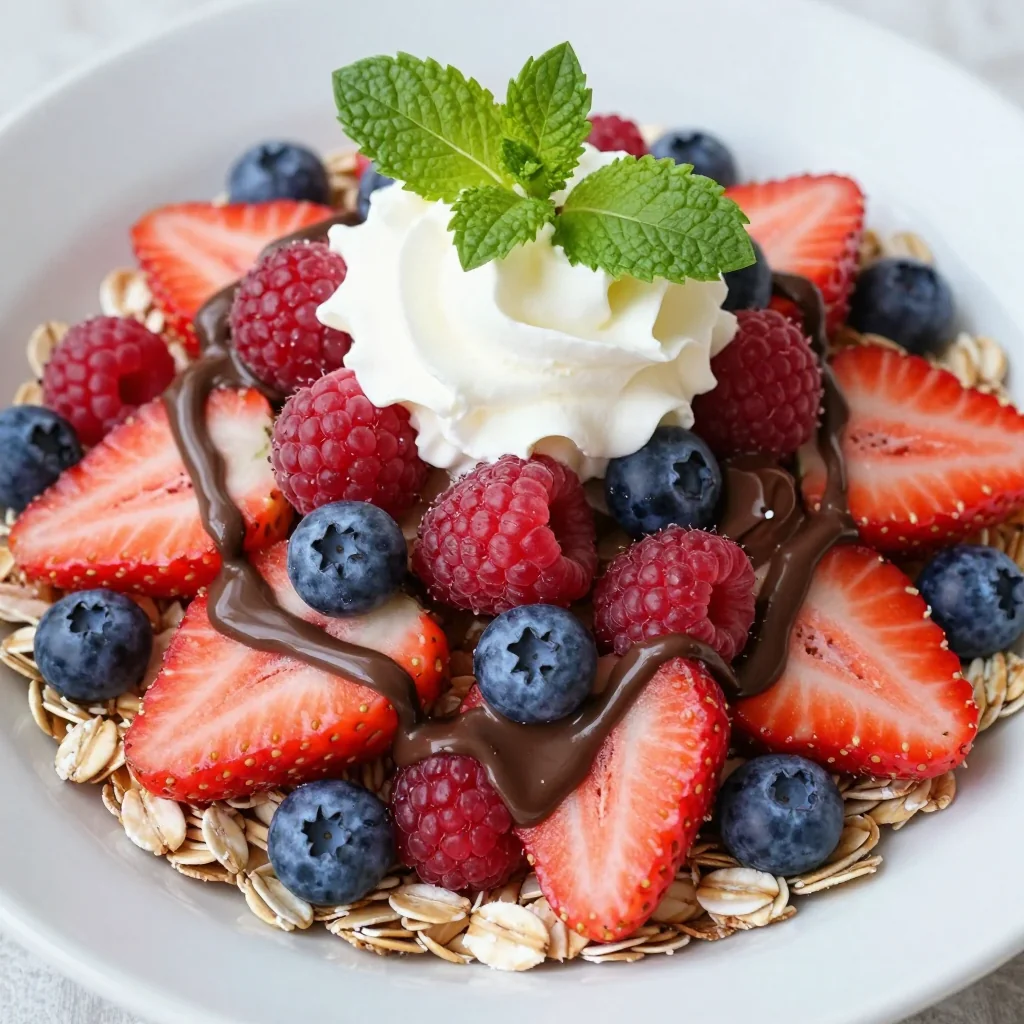 Kid-Friendly Chocolate Berry Oatmeal Bowl