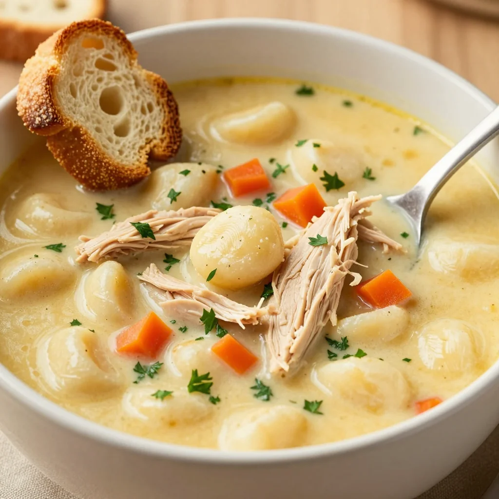 Kid-Friendly Creamy Chicken and Gnocchi Soup