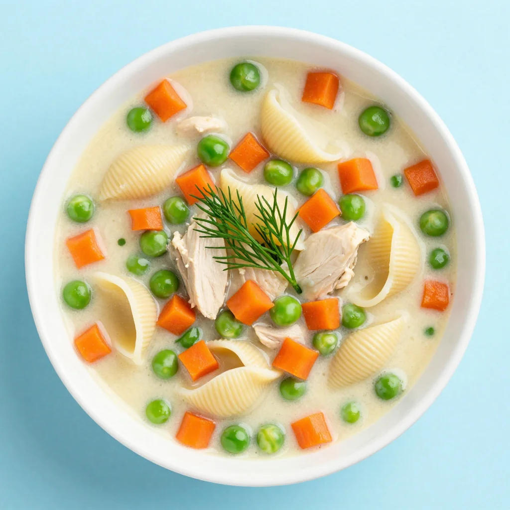Kid-Friendly Creamy Chicken and Pasta Soup