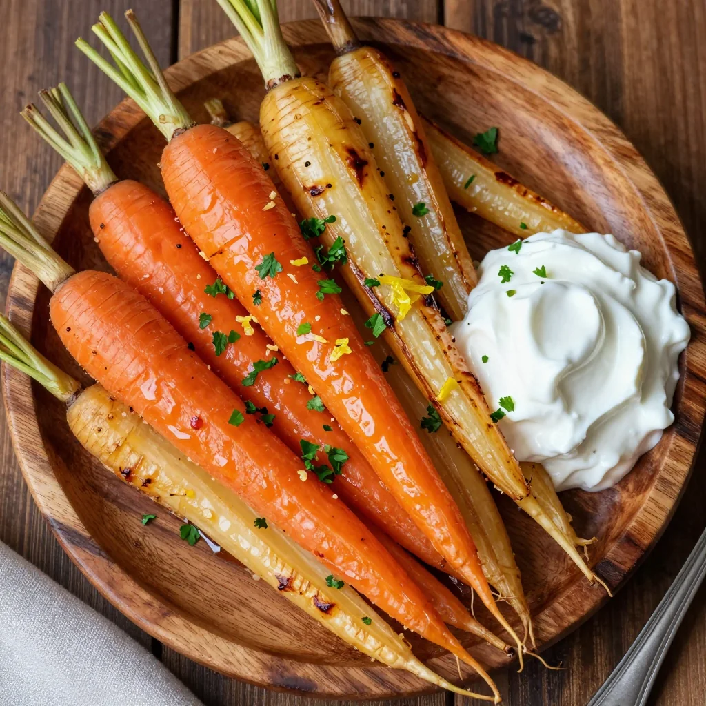 lemon roasted carrots and parsnips for cozy family january dinners