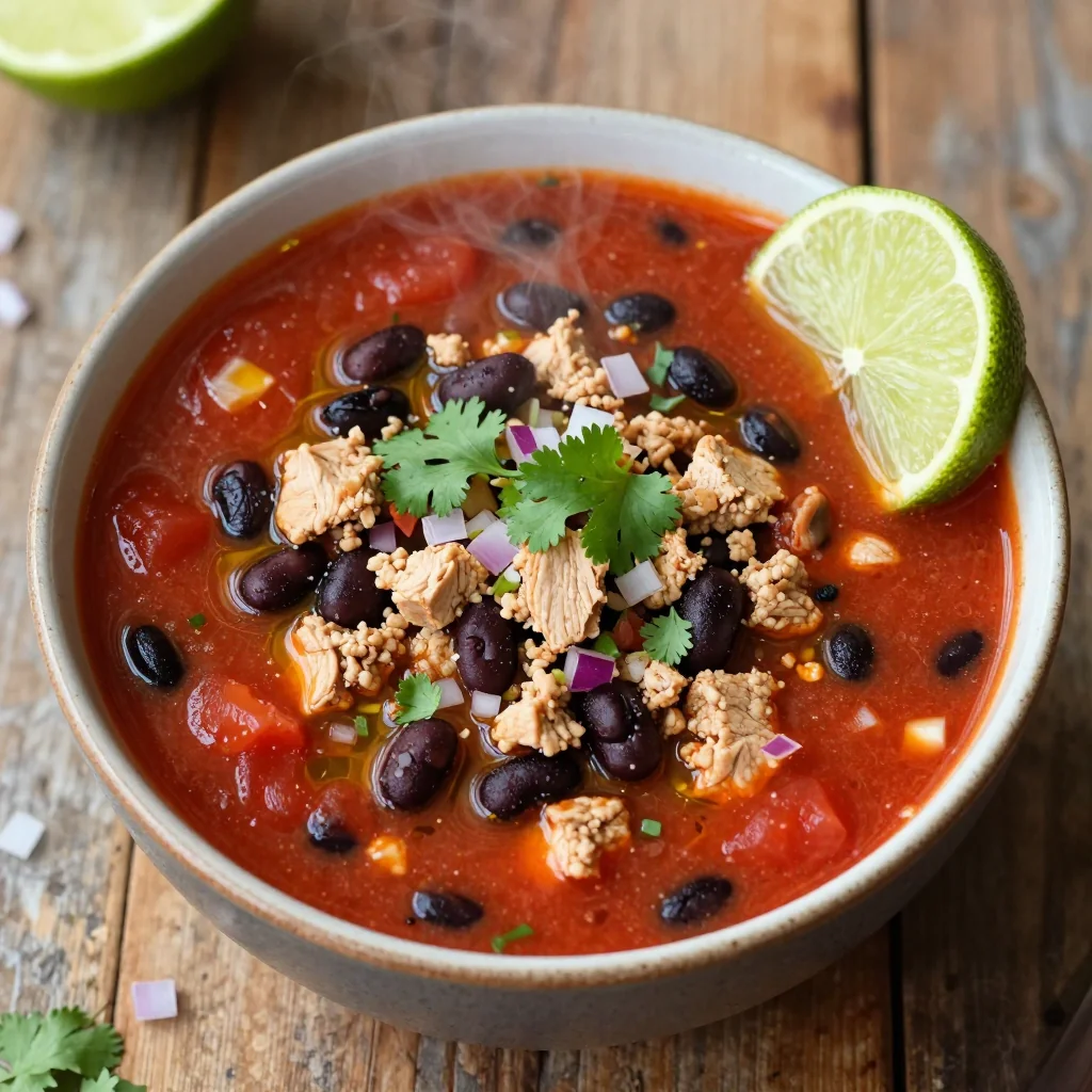 Low Calorie Turkey and Black Bean Chili for a Detox