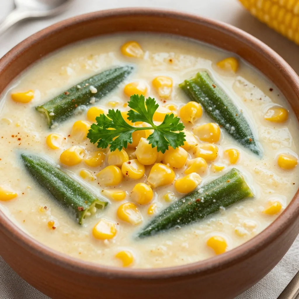 Martin Luther King Jr. Day Corn and Okra Chowder