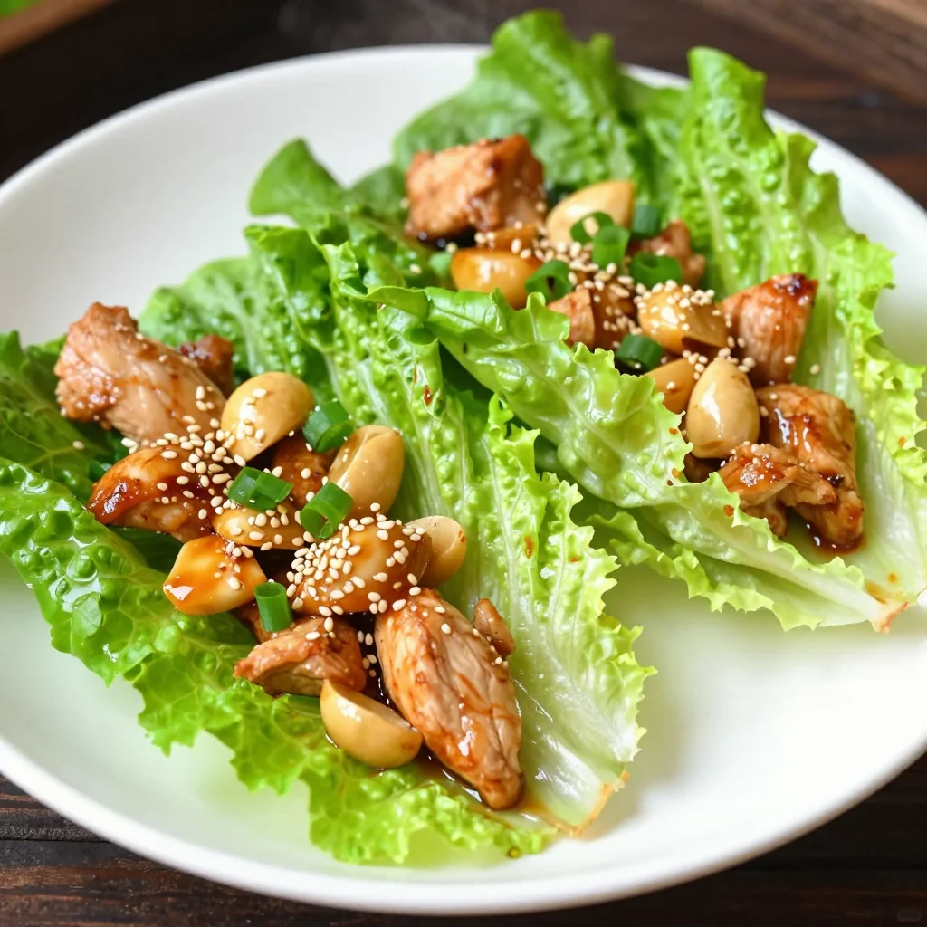 Meal Prep Chicken Lettuce Wraps for Low-Carb