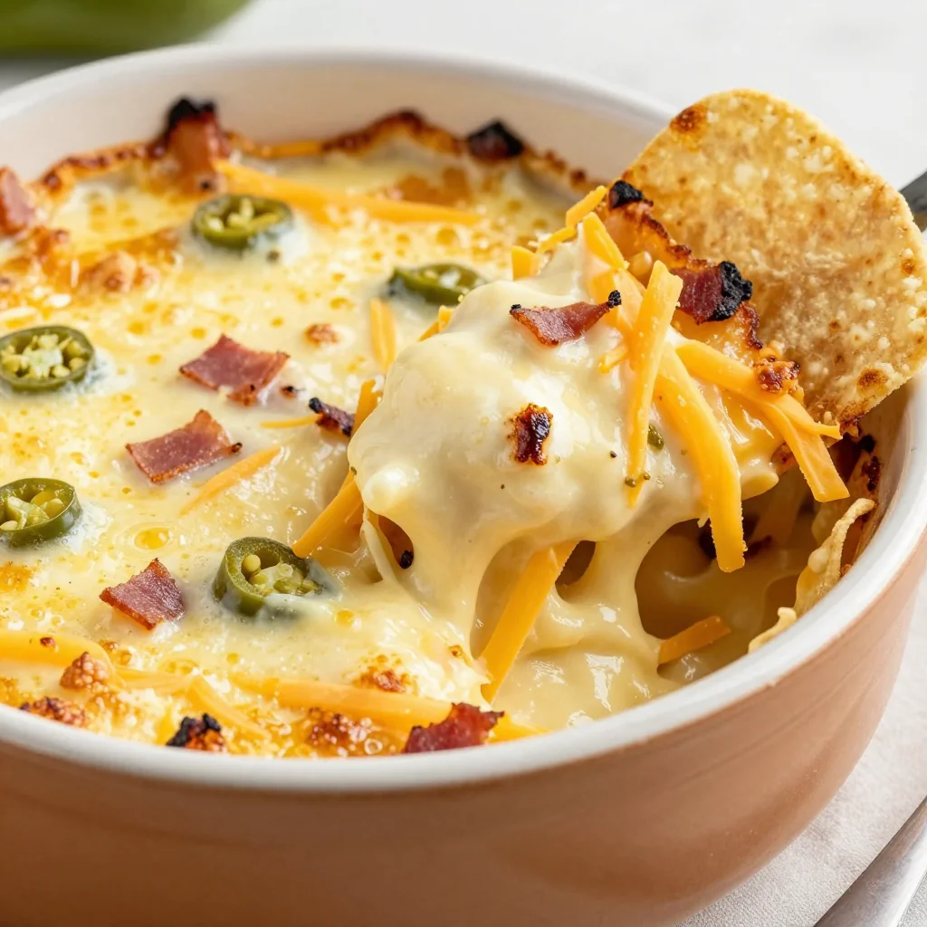 NFL Playoff Jalapeno Popper Dip with Bacon