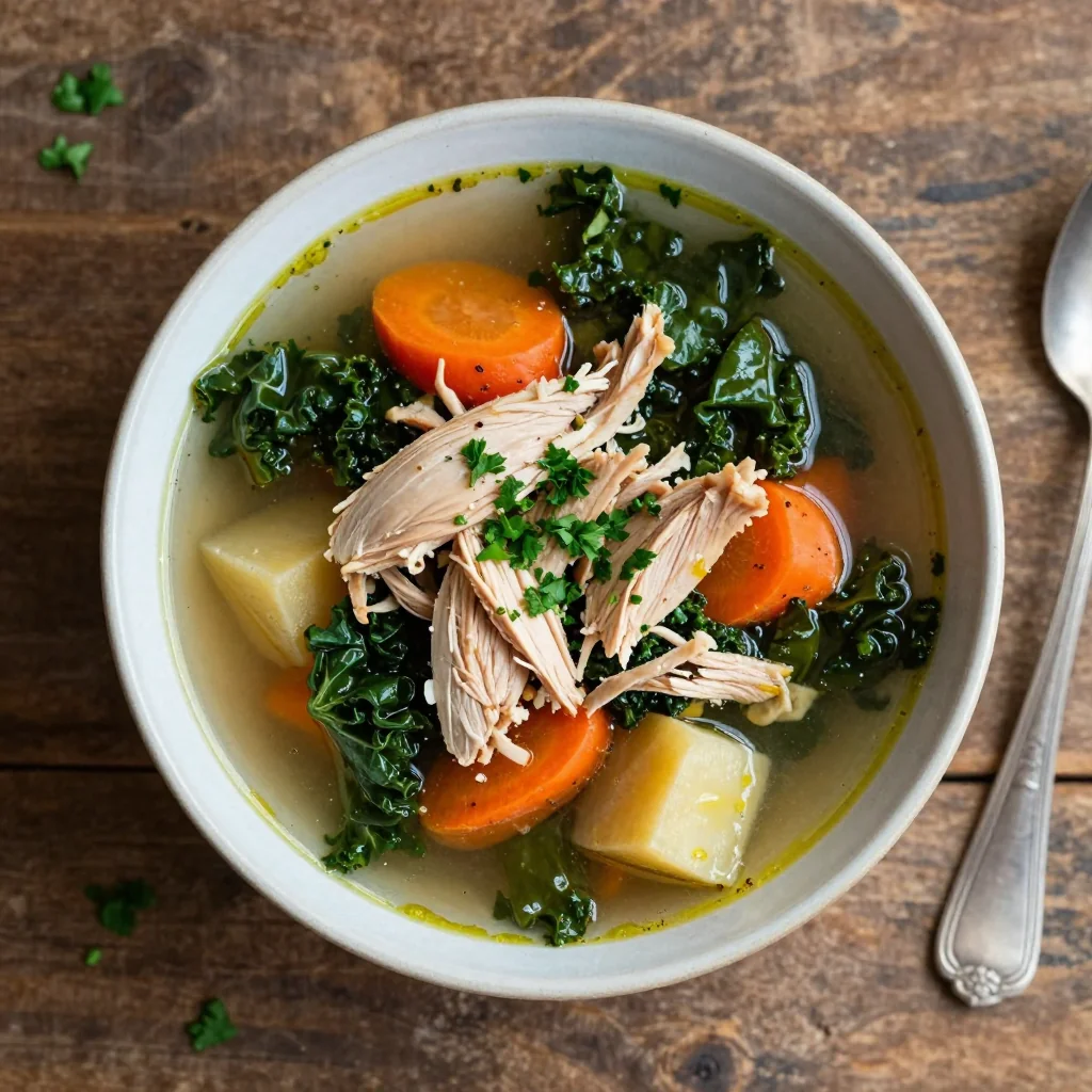 one pot garlic chicken and winter vegetable soup for cozy nights