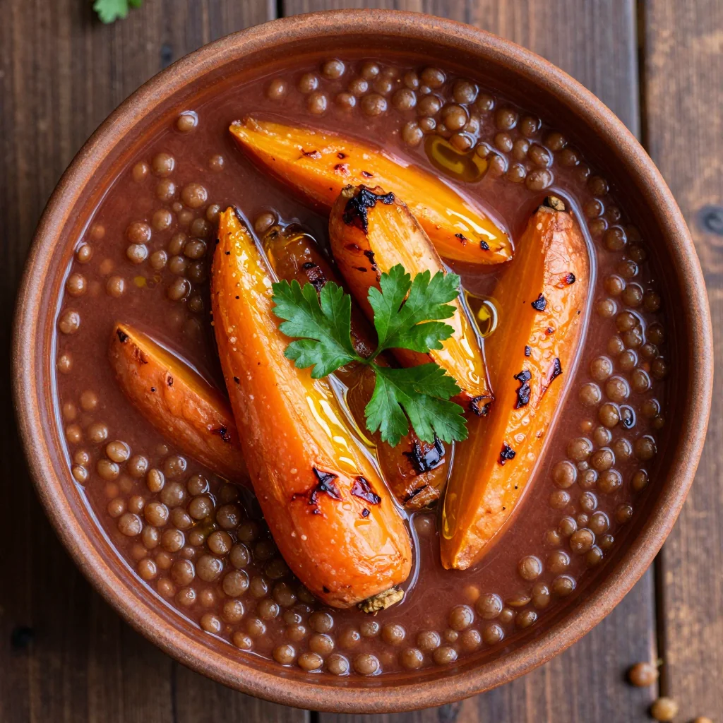 one pot lentil soup with roasted root vegetables for budget family meals