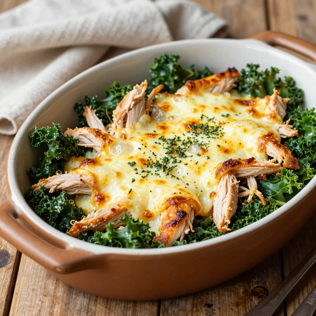 onepot chicken and kale casserole for busy weeknights and meal prep