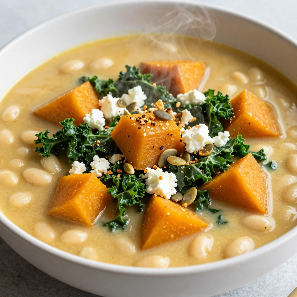 onepot winter squash and kale stew for comforting weeknight suppers