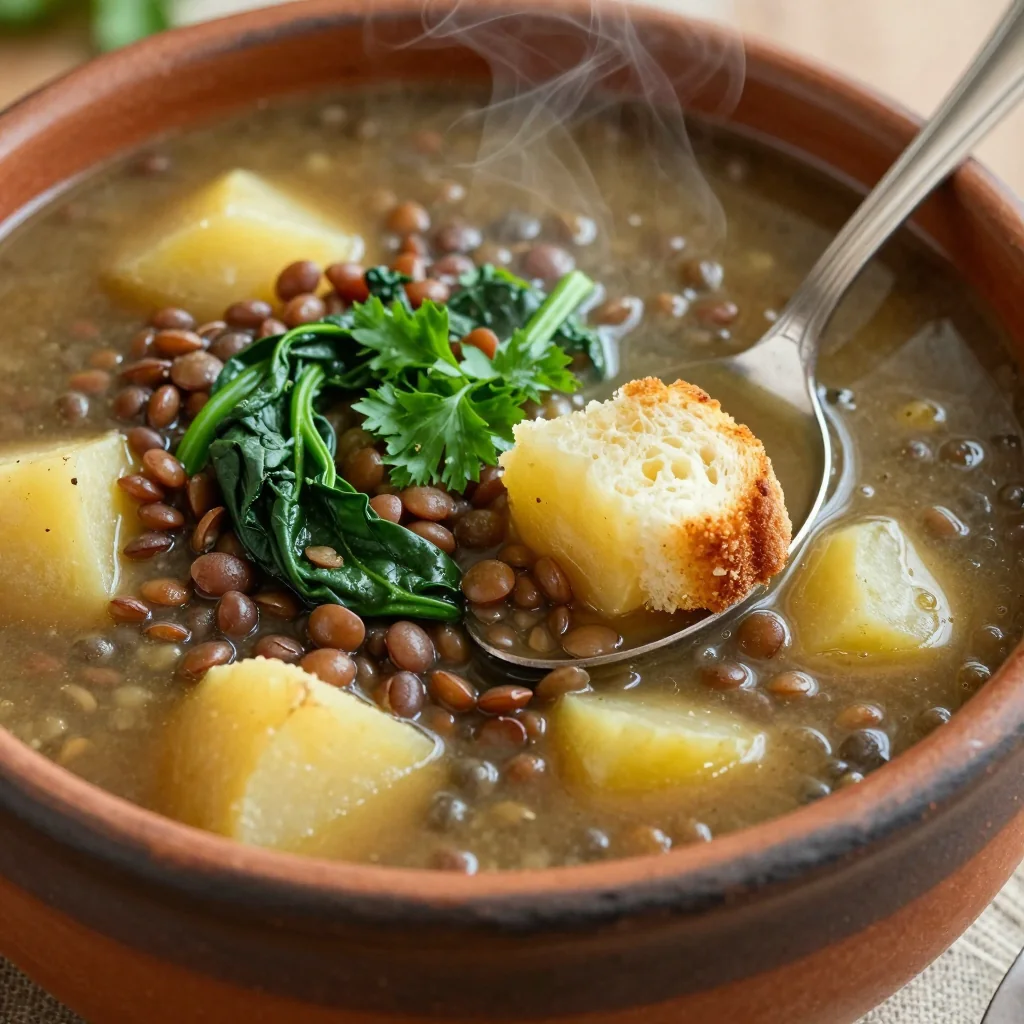 pantry cleanout lentil and potato soup for quick weeknight meals