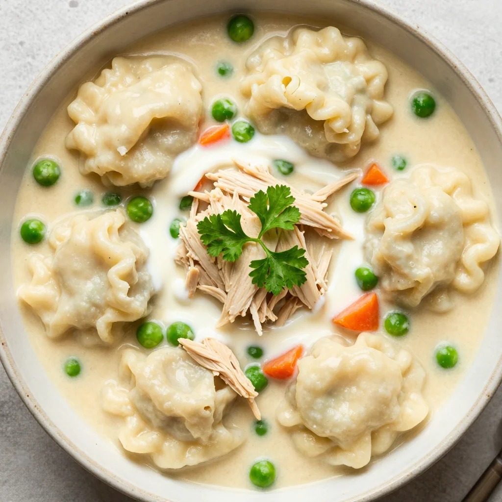 Quick Weeknight Creamy Chicken and Dumplings Shortcut