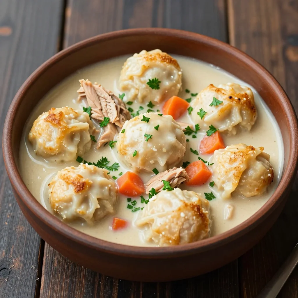Quick Weeknight Creamy Chicken and Dumplings Shortcut
