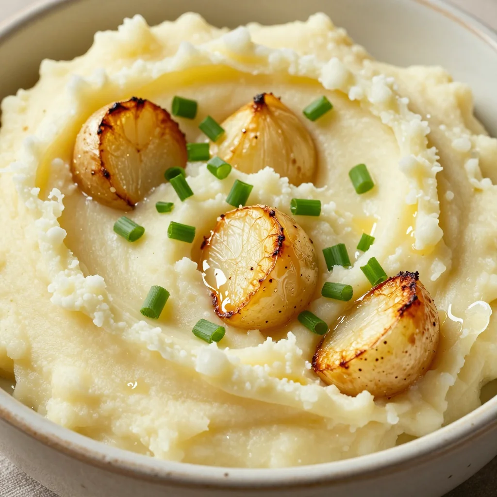 roasted garlic mashed potatoes with chives for perfect holiday sides