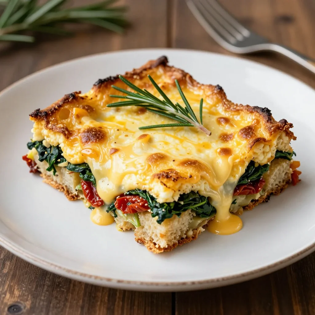 Savory Herb & Cheese Breakfast Strata for Holiday Brunch