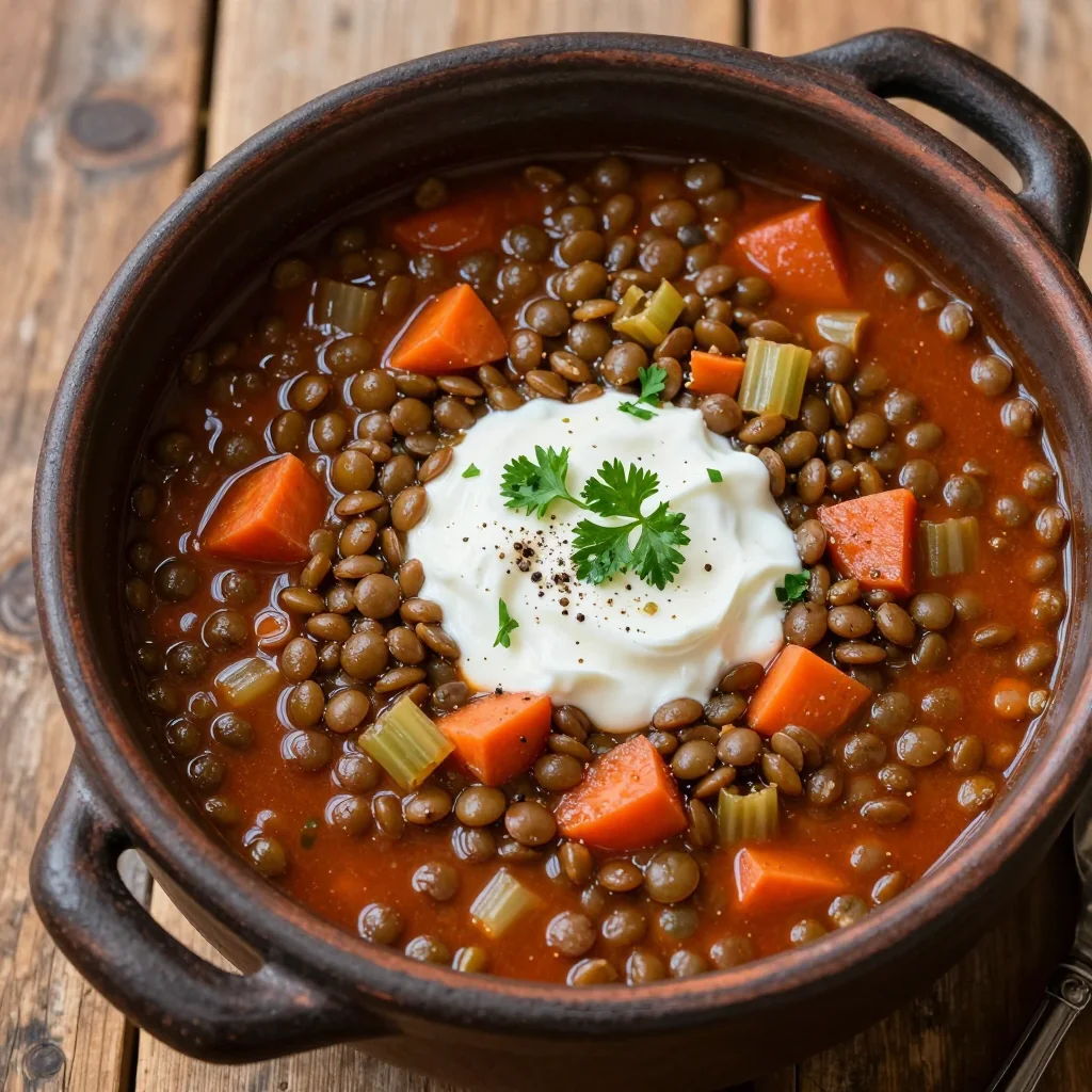 Slow Cooker Lentil Stew for Hearty MLK Day Vegetarian Meals