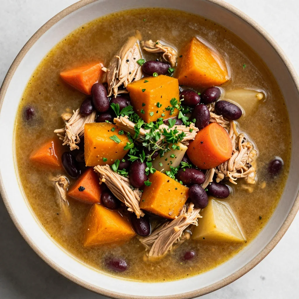 slow cooker turkey and winter squash stew for cold january days