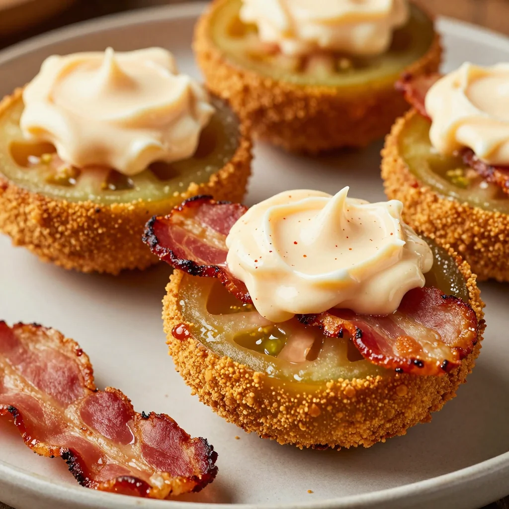 Southern Fried Green Tomatoes with Pimento Cheese for Appetizer