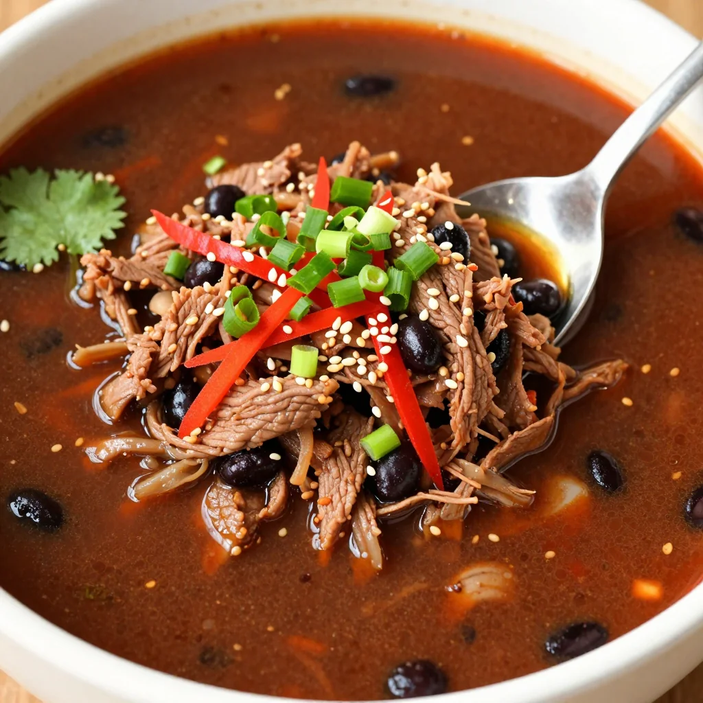 Spicy Beef and Black Bean Soup for a Protein Punch