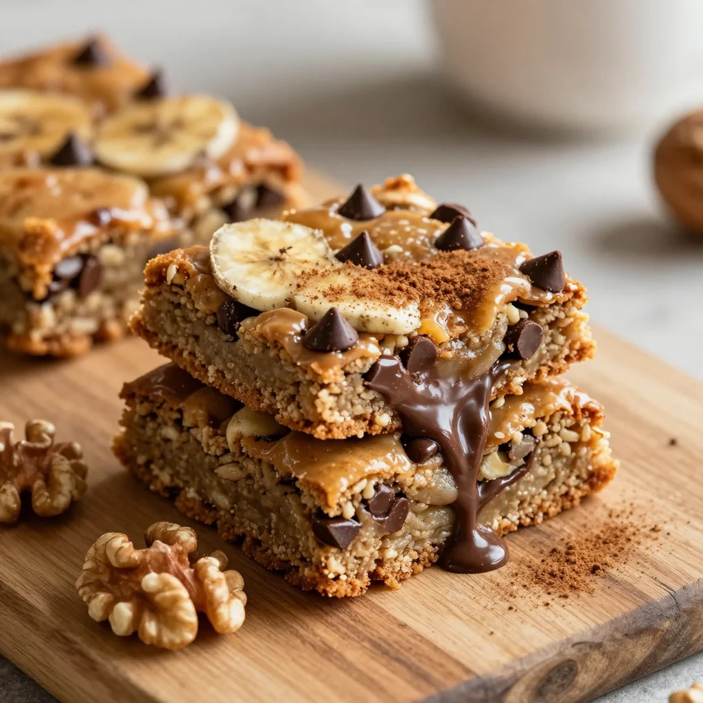 Warm Cinnamon Banana Breakfast Bars for Meal Prep