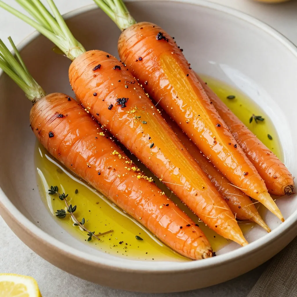 warm garlic roasted root vegetable medley with lemon and fresh thyme