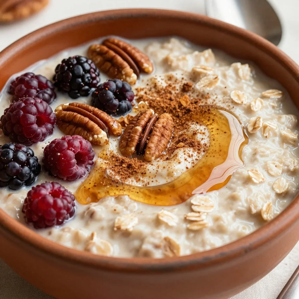 Warm Maple Cinnamon Oatmeal for a Sweet Winter Breakfast