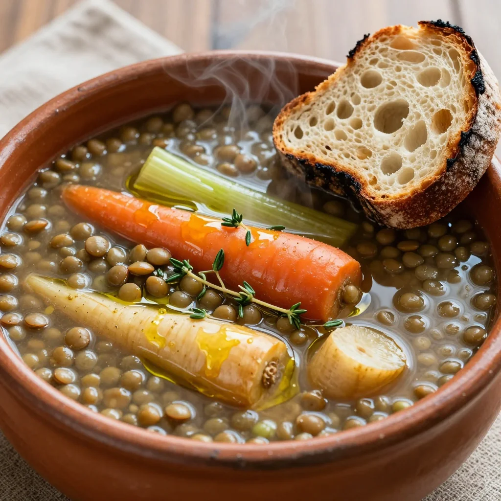 warm one pot lentil and root vegetable soup for budget friendly winter