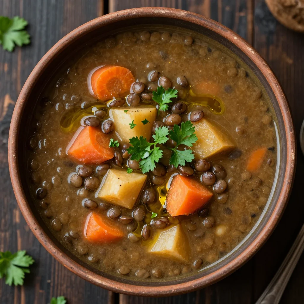 warm one pot lentil and root vegetable soup for budget friendly winter