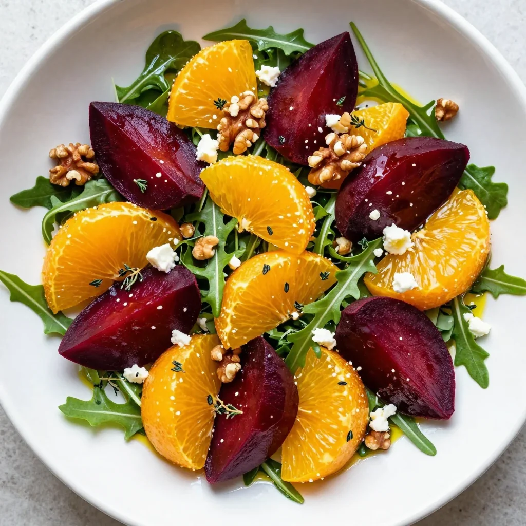 warm roasted beet and orange salad with toasted walnuts for january