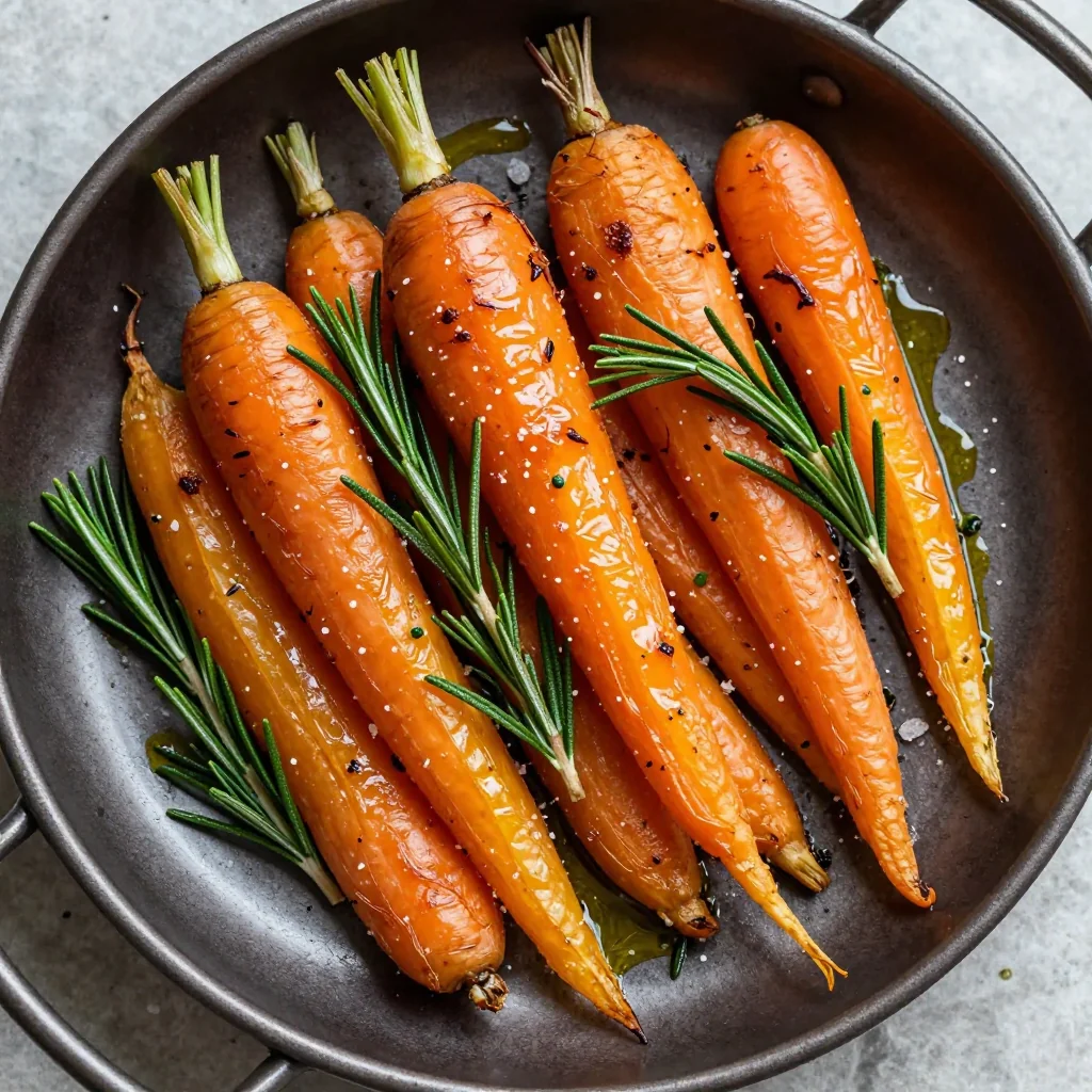 warm roasted parsnips and carrots with fresh rosemary