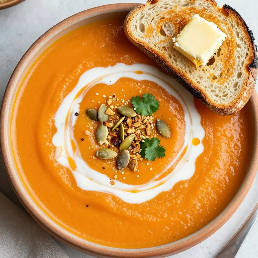 warm spiced orange and carrot soup for cozy january breakfasts