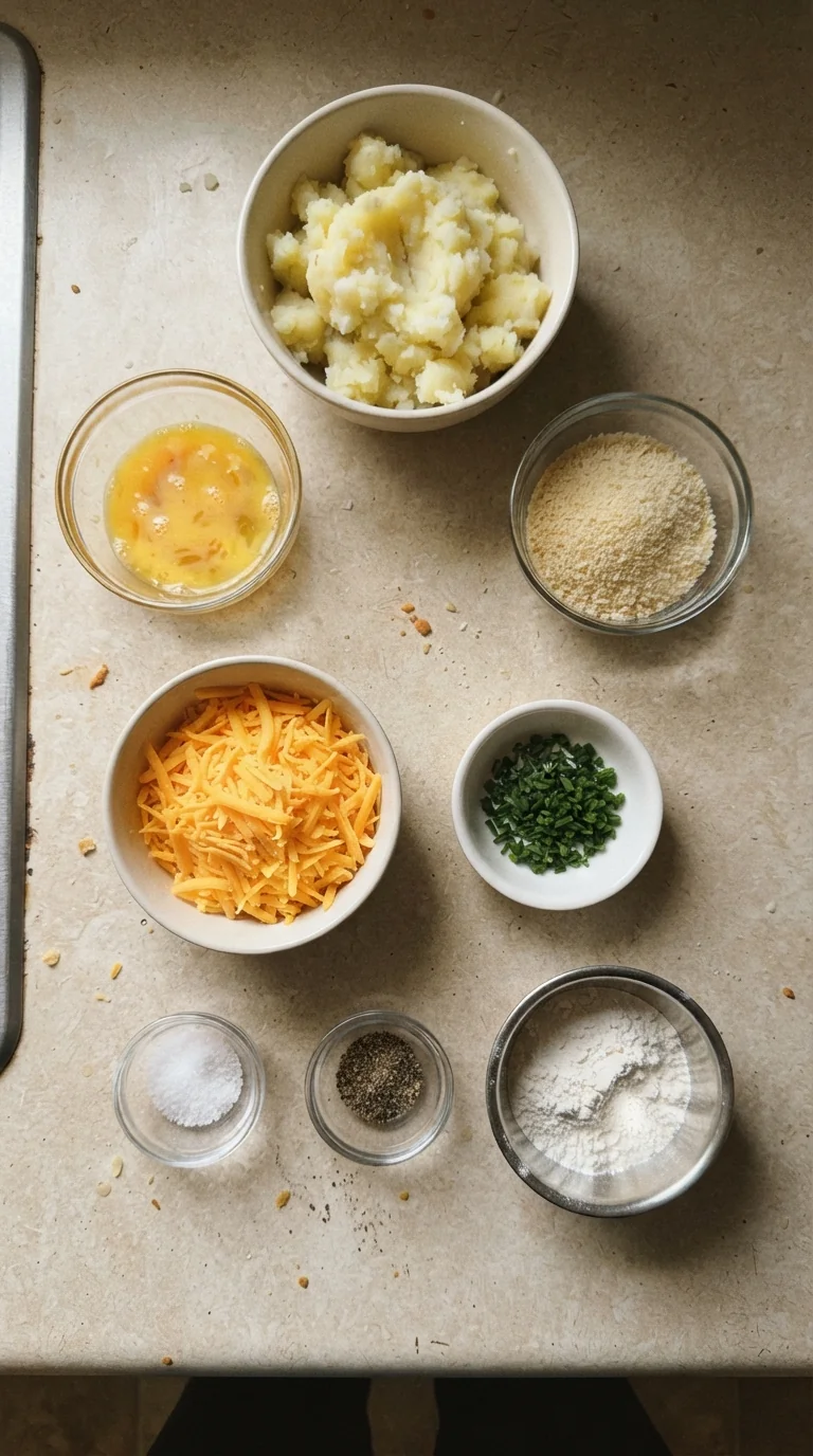 Ingredients for Crispy Cheddar Cheese Balls