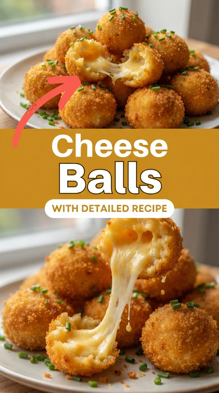Golden fried cheese balls coated in panko breadcrumbs, sprinkled with chopped chives on a white plate