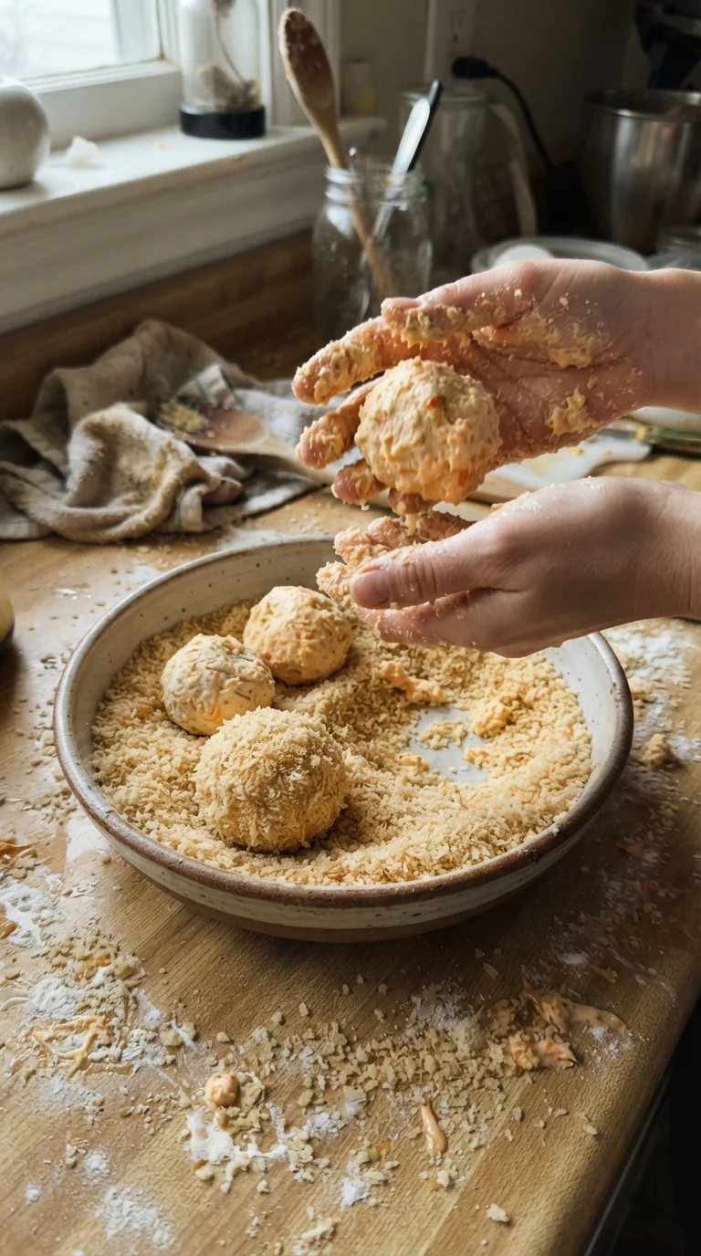 Step-by-step cooking of Crispy Cheddar Cheese Balls