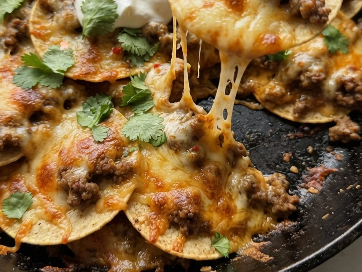 Cheesy Beef Nachos Supreme