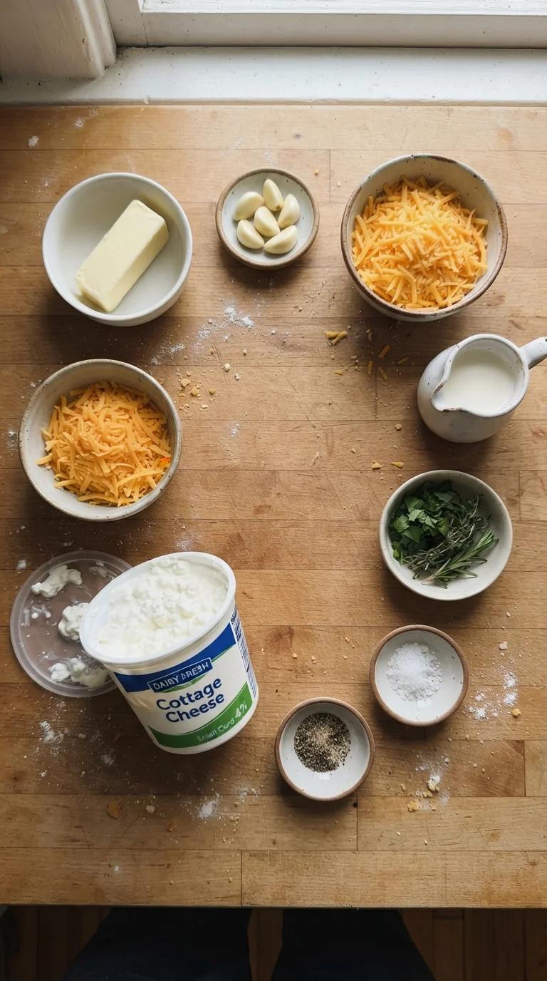 Ingredients for Cottage Cheese Key Lime Pie