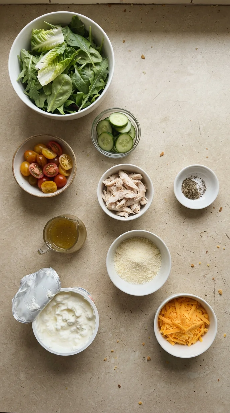 Ingredients for Fresh Cottage Cheese Salad Recipe