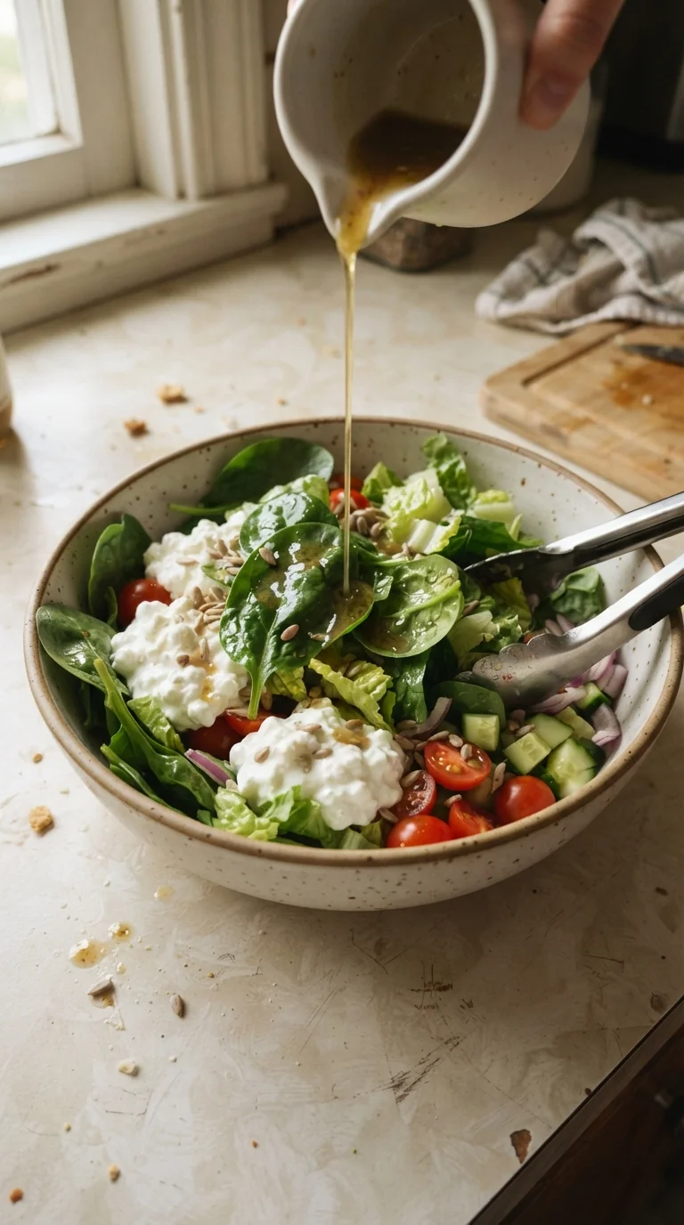 Step-by-step cooking of Fresh Cottage Cheese Salad Recipe