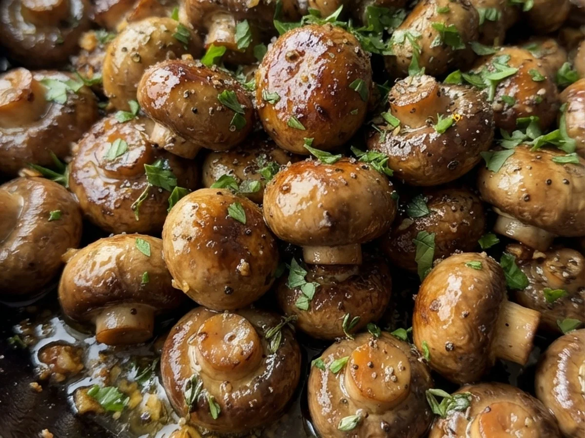 Crispy Garlic Butter Mushrooms